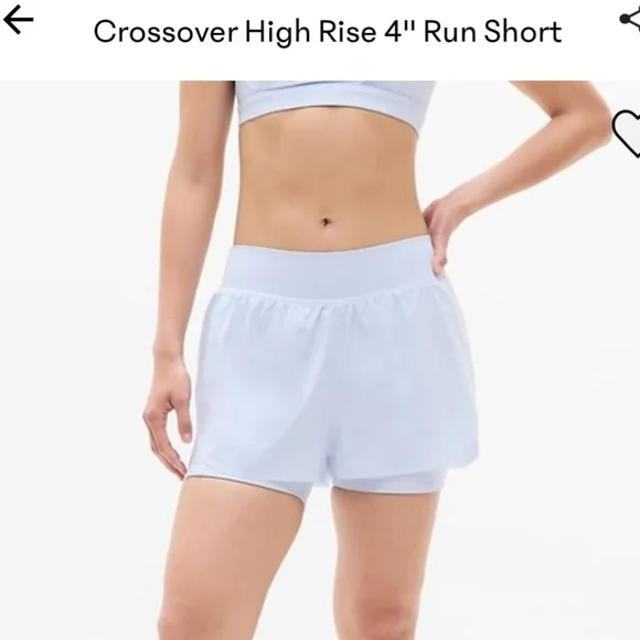 Athleta Blue Athletic Shorts High Rise Lightweight - Picture 1 of 5